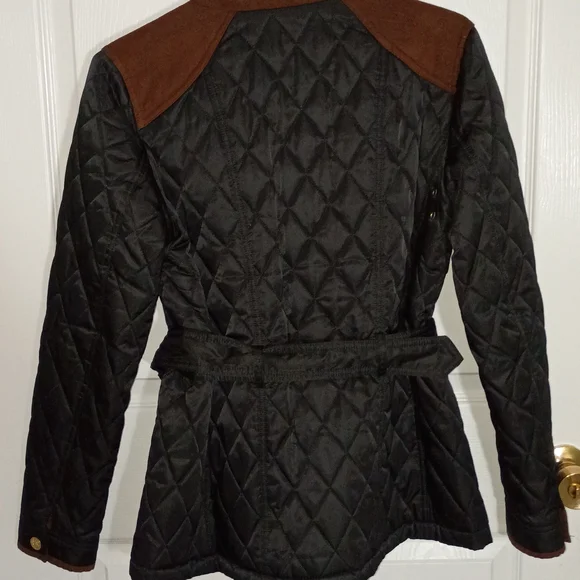 Vince Camuto Black and Brown Quilted Utility Jacket - Picture 3 of 7